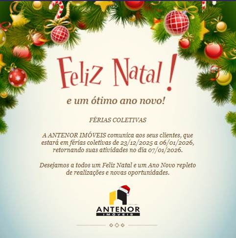Feliz Natal e um ótimo Ano Novo! Informamos que do dia 26/12/2025 a 06/01/2026 estaremos em férias coletivas. Desejamos a todos um Natal abençoado e um próspero Ano Novo.